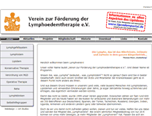 Tablet Screenshot of lymphverein.de